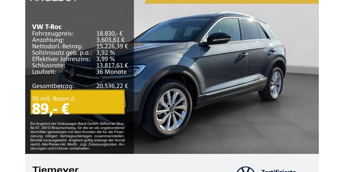 VW T-Roc 43.561 km 18.470 &euro; Duisburg 47059