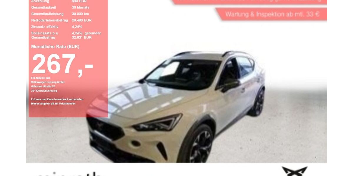 Cupra Formentor 20.719 km 28.990 &euro; Moers-Hülsdonk 47441