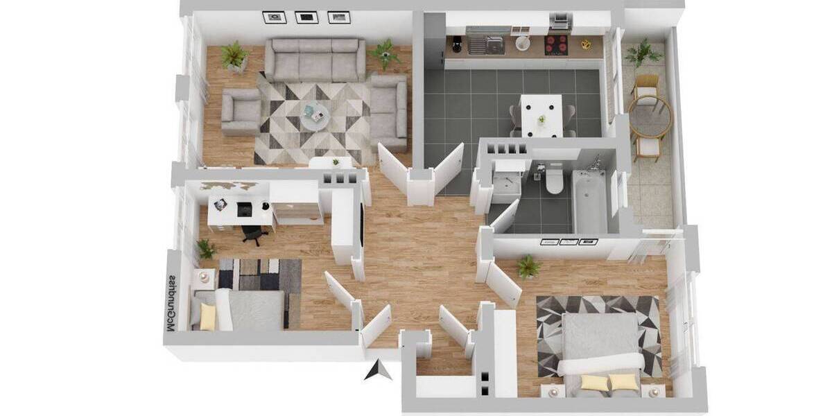 Etagenwohnung Neuss Barbaraviertel - 3 Zimmer, 207.700&euro; | Angebot:26017773