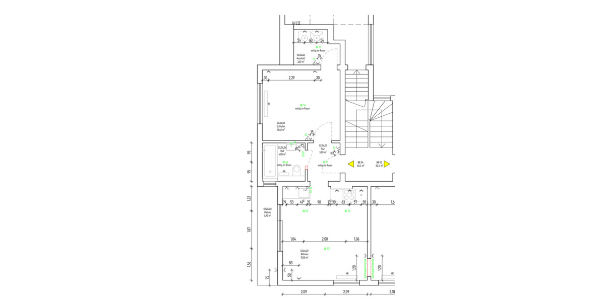 Etagenwohnung Krefeld - 2 Zimmer, 46 m&sup2;, 550&euro; | Angebot:25903082