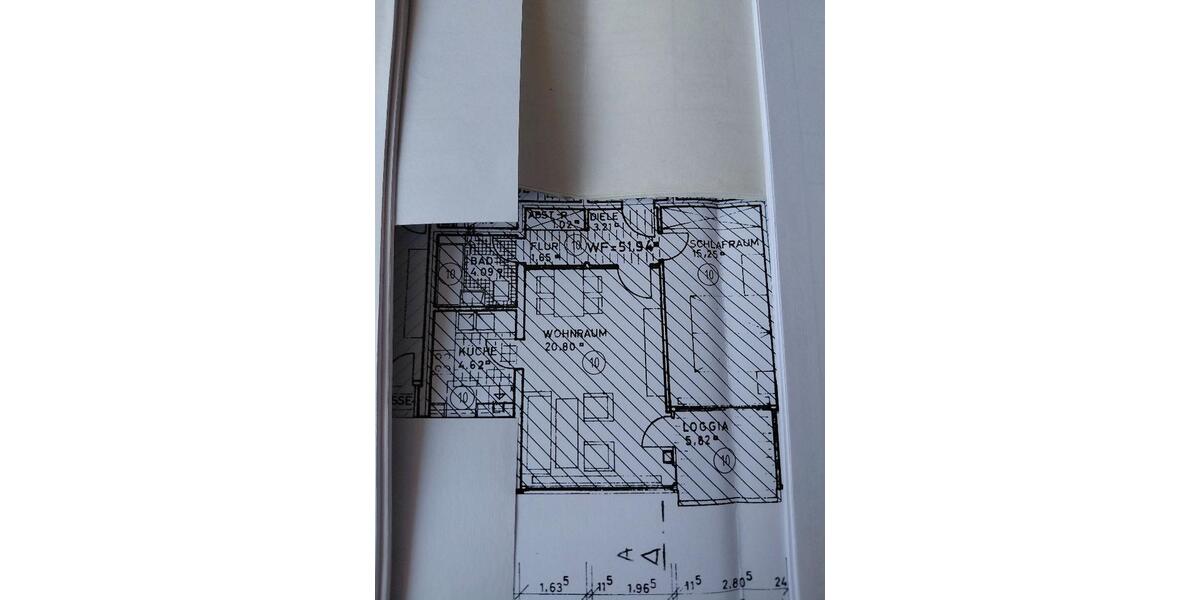 Etagenwohnung Düsseldorf Stadtbezirk 3 - 2 Zimmer, 52 m&sup2;, 572&euro; | Angebot:26003650