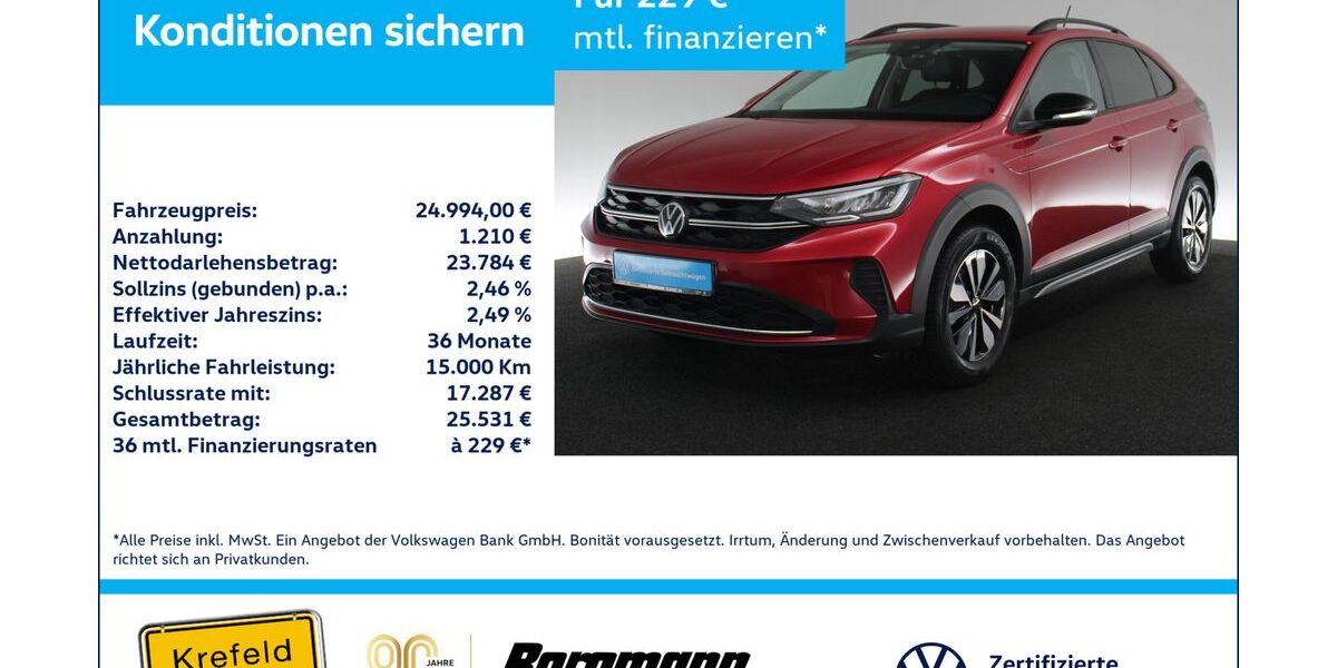VW Taigo 4.219 km 24.445 &euro; Krefeld 47803