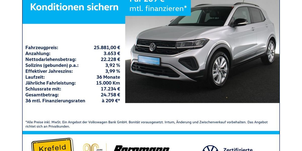 VW T-Cross 26.403 km 25.552 &euro; Krefeld 47803