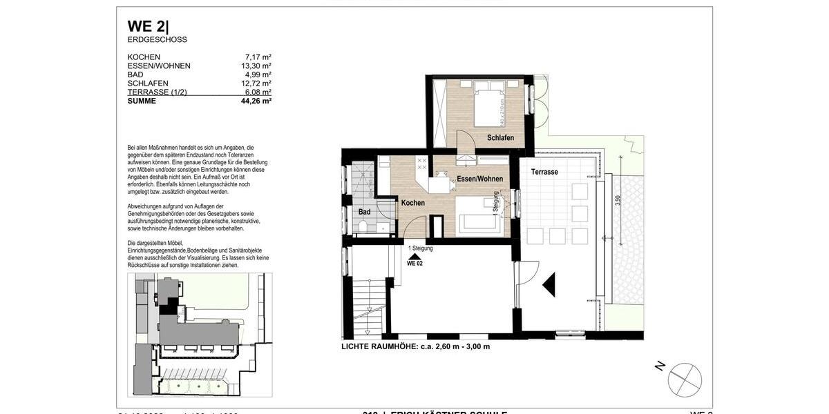 Erdgeschoßwohnung Krefeld Fischeln - 2 Zimmer, 44 m&sup2;, 620&euro; | Angebot:26440857