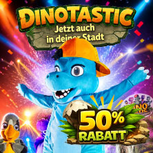 Dinotastic Live! Die Reise zum Feuervulkan 24.10.2026 Mercatorhalle Duisburg im CityPalais