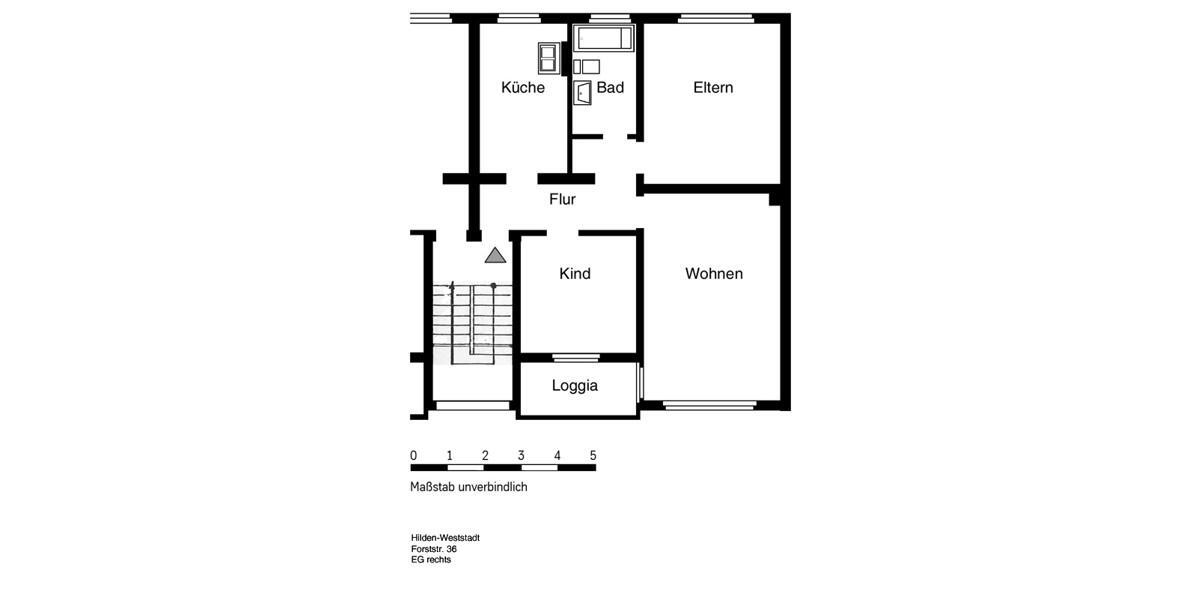 Erdgeschoßwohnung Hilden - 3 Zimmer, 71 m&sup2;, 853&euro; | Angebot:26685173