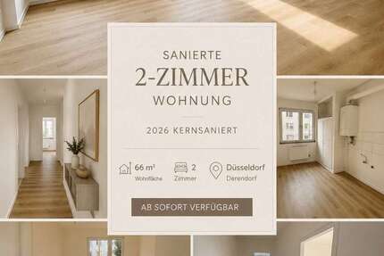 Wohnung Düsseldorf Derendorf - 2 Zimmer, 66 m&sup2;, 1.100&euro; | Angebot:26834193