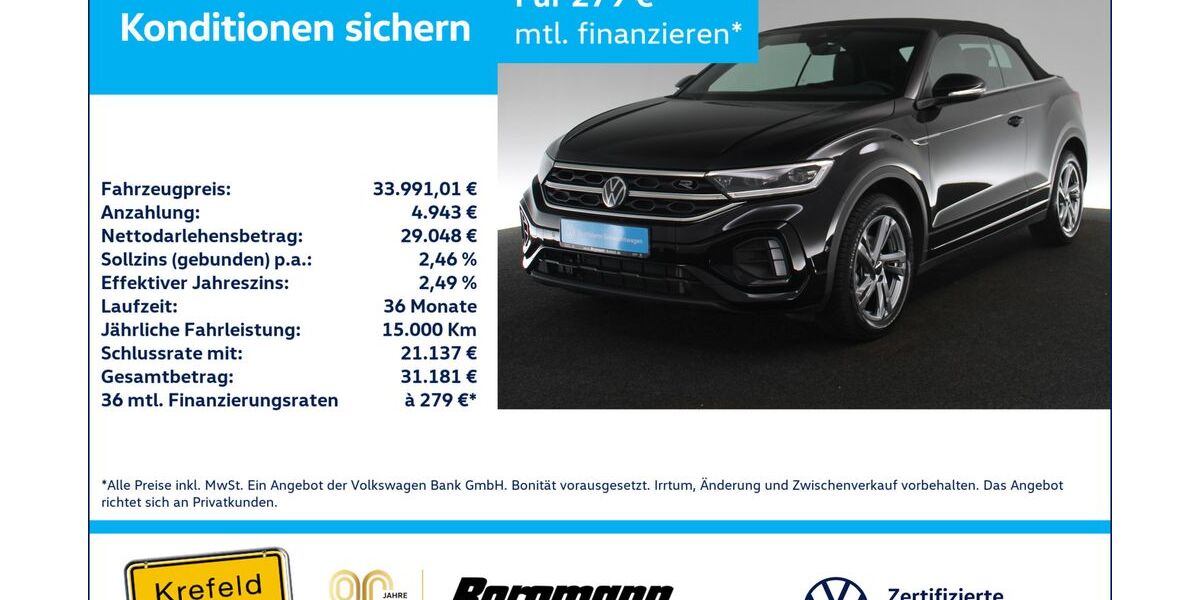 VW T-Roc 21.880 km 33.552 &euro; Krefeld 47803