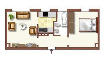 Etagenwohnung Duisburg Huckingen - 2 Zimmer, 40 m&sup2;, 409&euro; | Angebot:25915602