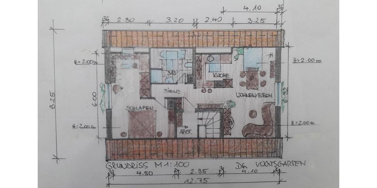 Dachgeschoßwohnung Mönchengladbach West - 2 Zimmer, 70 m&sup2;, 690&euro; | Angebot:26688502