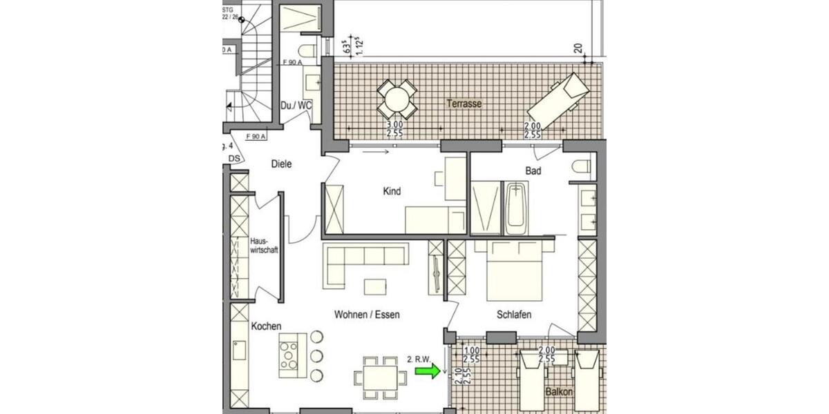 Etagenwohnung Mönchengladbach Nord - 3 Zimmer, 112 m&sup2;, 1.990&euro; | Angebot:25880062